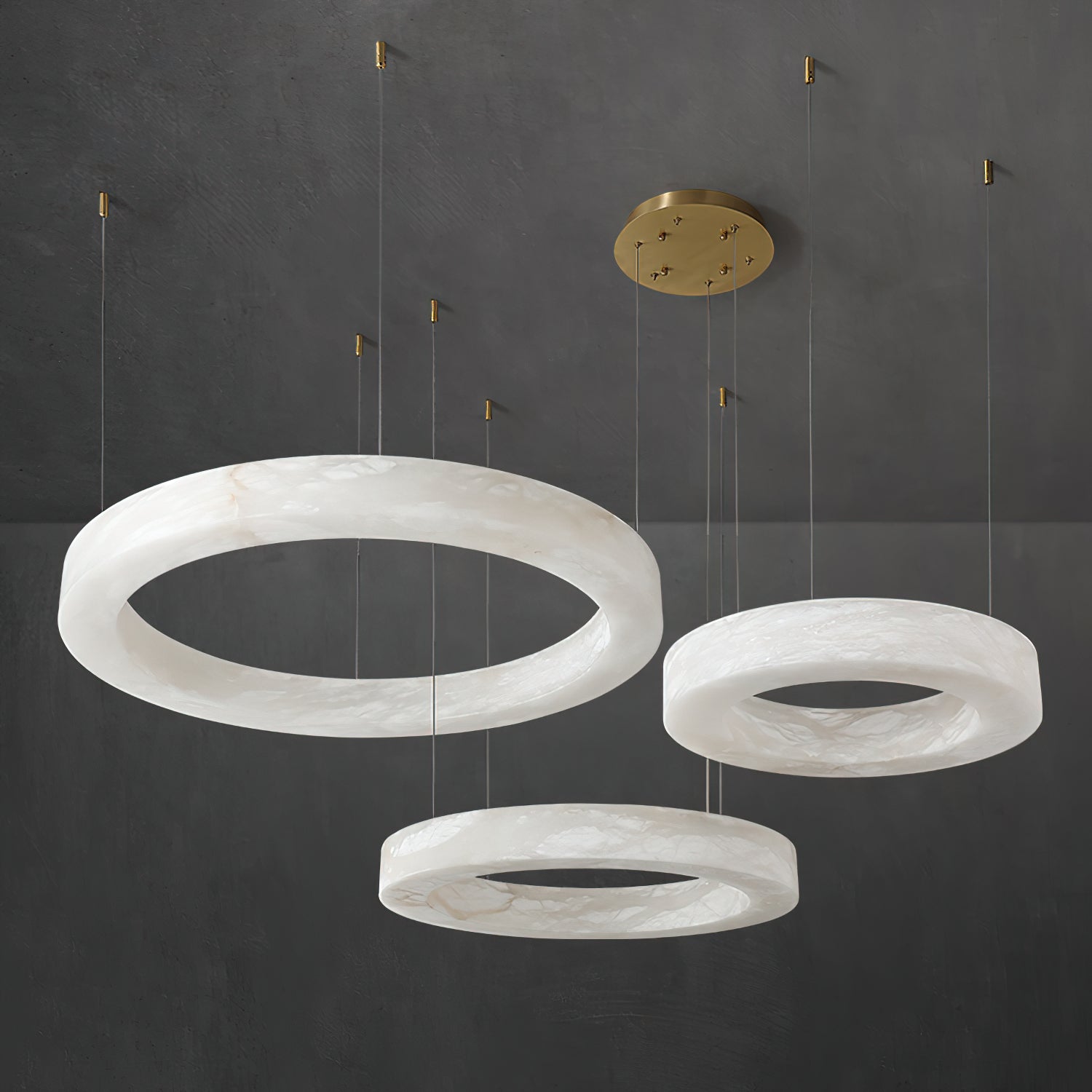 Plotuvyn Lustre Anneau Albâtre Luxe Salon