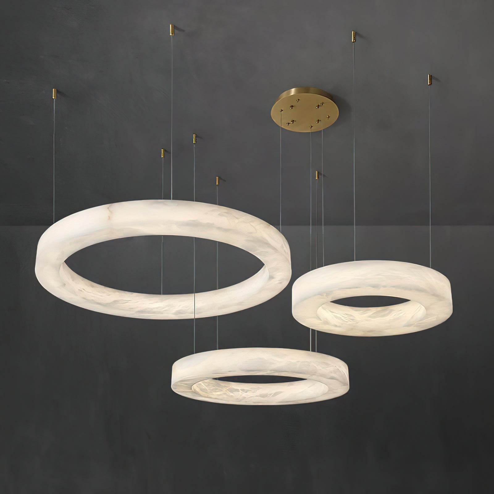 Plotuvyn Lustre Anneau Albâtre Luxe Salon