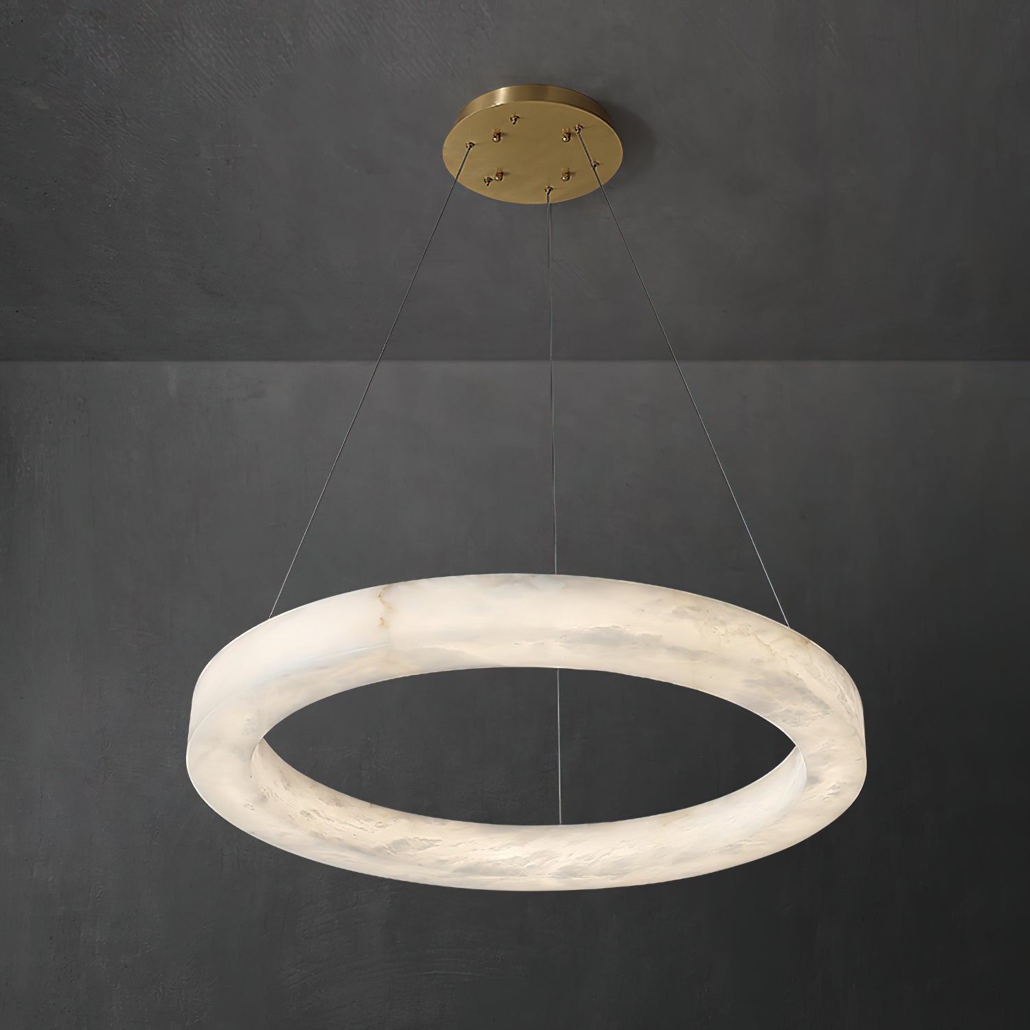 Plotuvyn Lustre Anneau Albâtre Luxe Salon