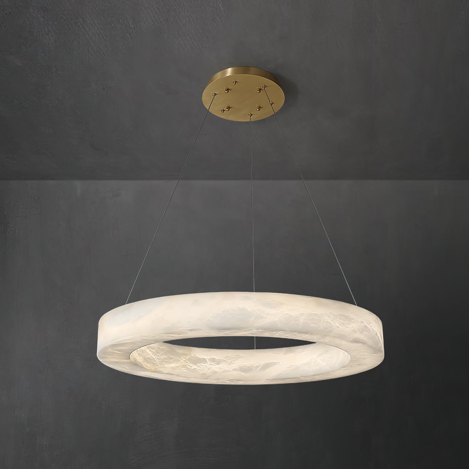 Plotuvyn Lustre Anneau Albâtre Luxe Salon
