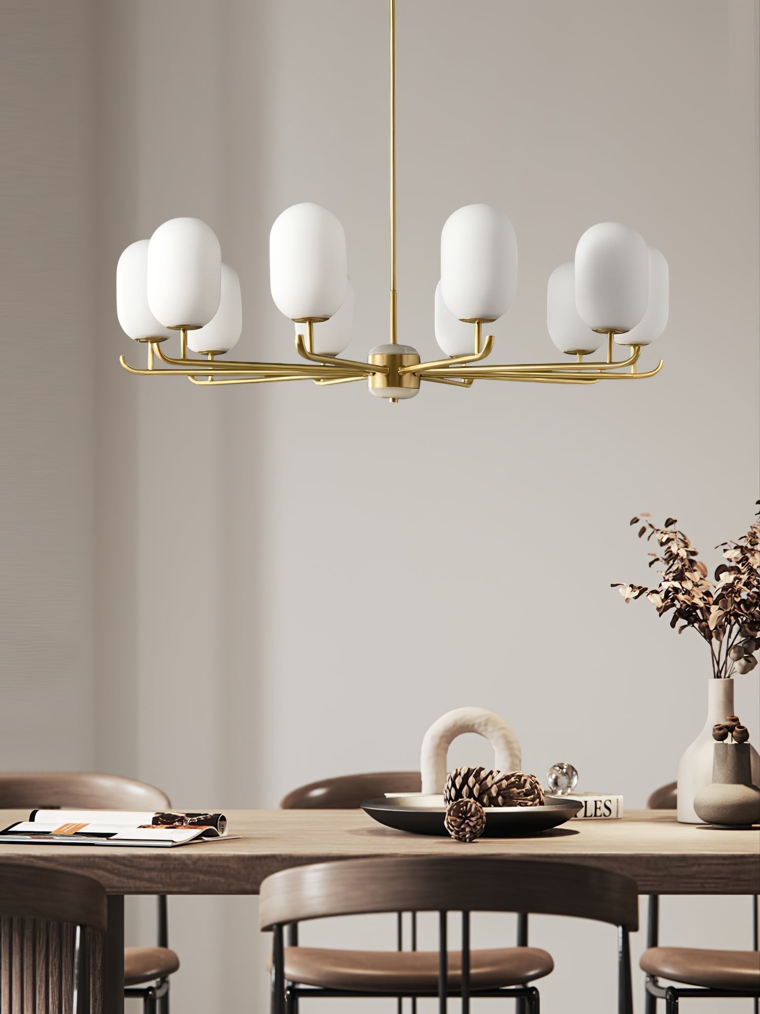 Sifuvyn Lustre Géométrique en Verre Moderne Salon