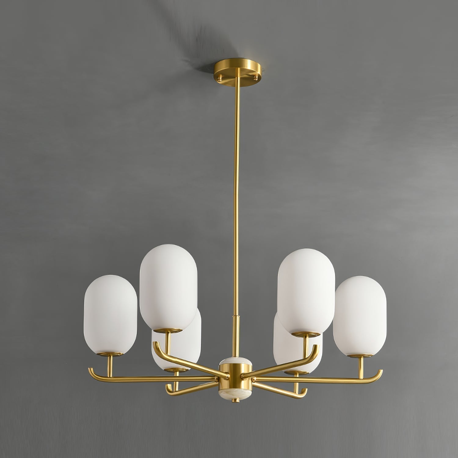 Sifuvyn Lustre Géométrique en Verre Moderne Salon