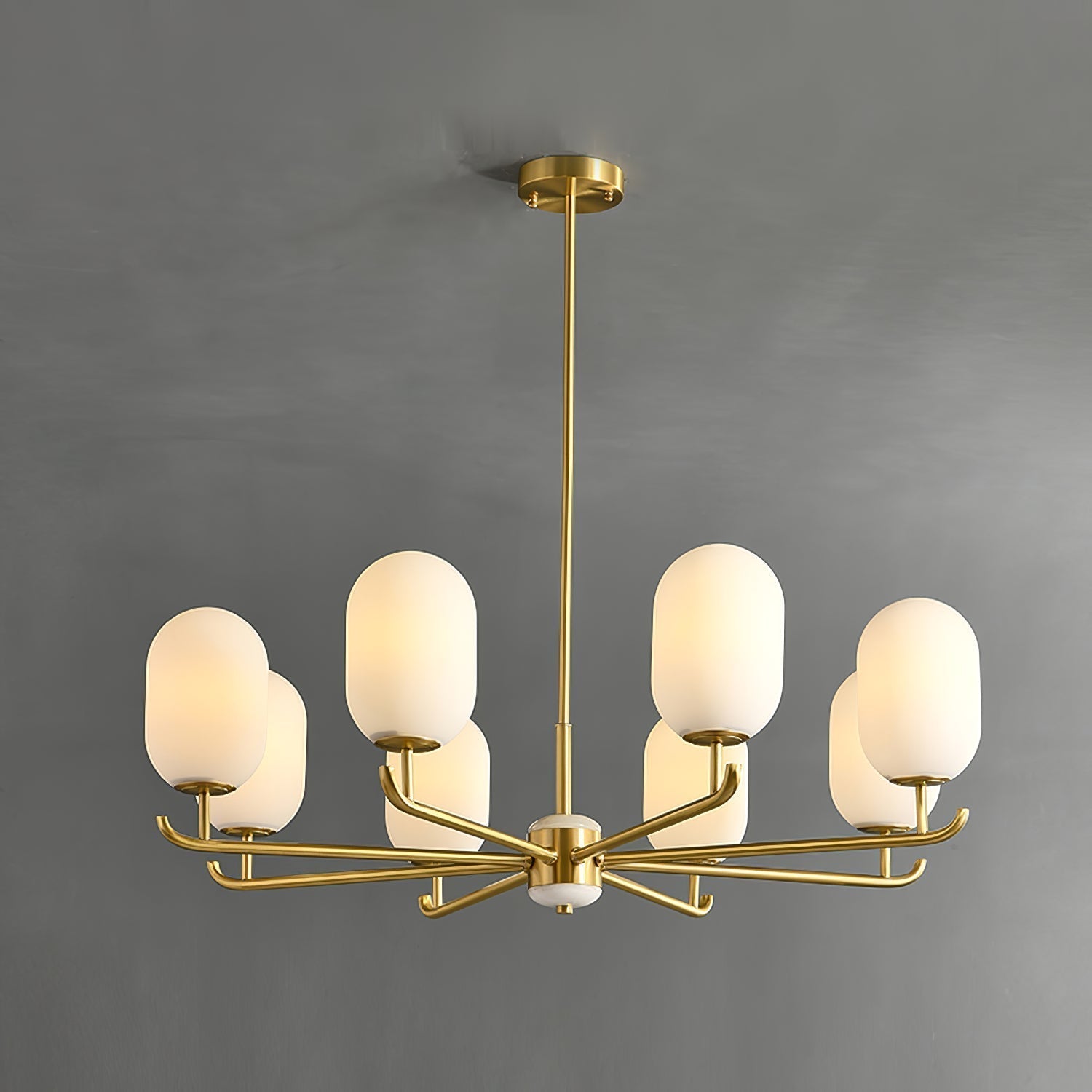 Sifuvyn Lustre Géométrique en Verre Moderne Salon