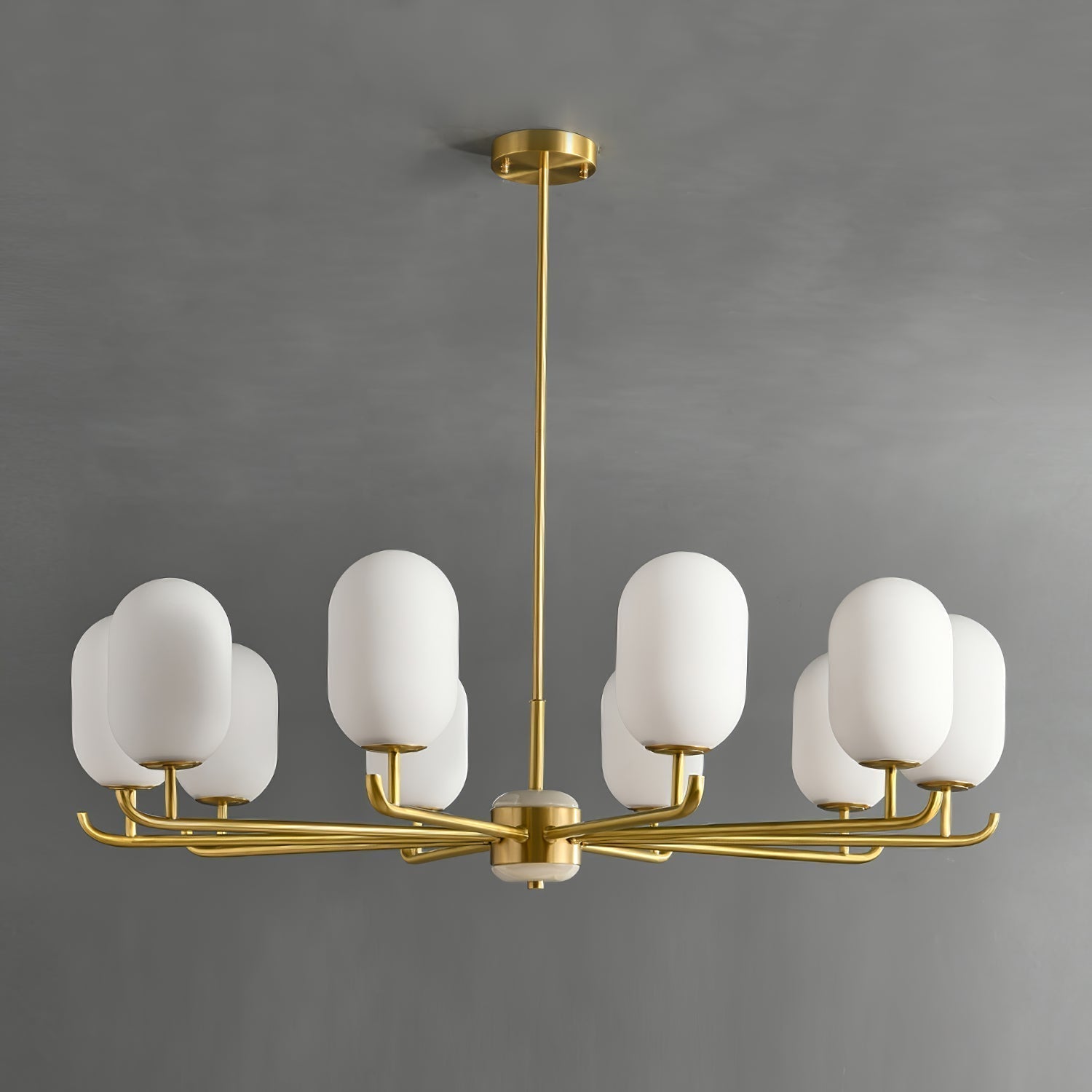 Sifuvyn Lustre Géométrique en Verre Moderne Salon