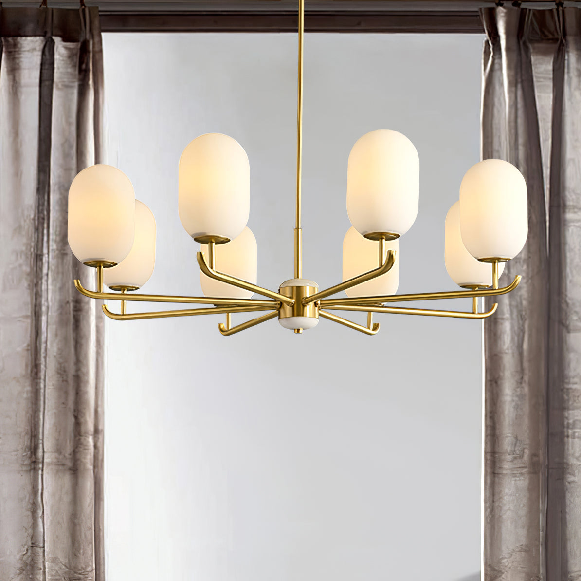 Sifuvyn Lustre Géométrique en Verre Moderne Salon