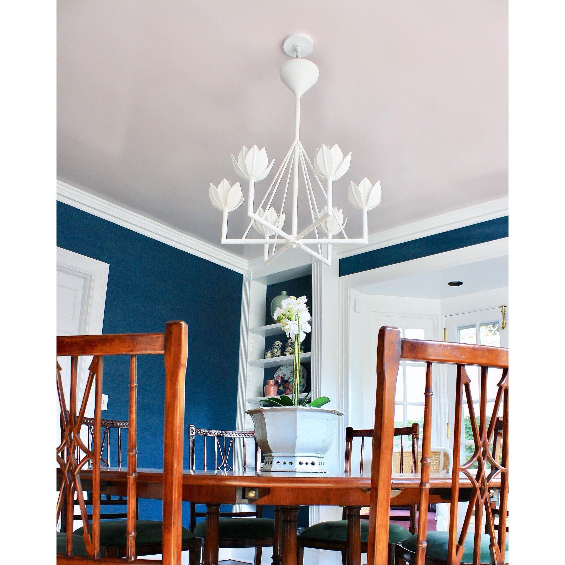 Alberto Lustre Laiton Floral Moderne Salon