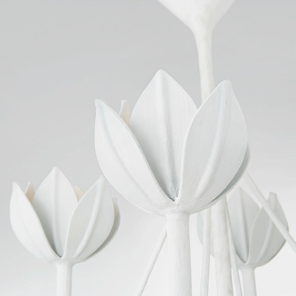 Alberto Lustre Laiton Floral Moderne Salon