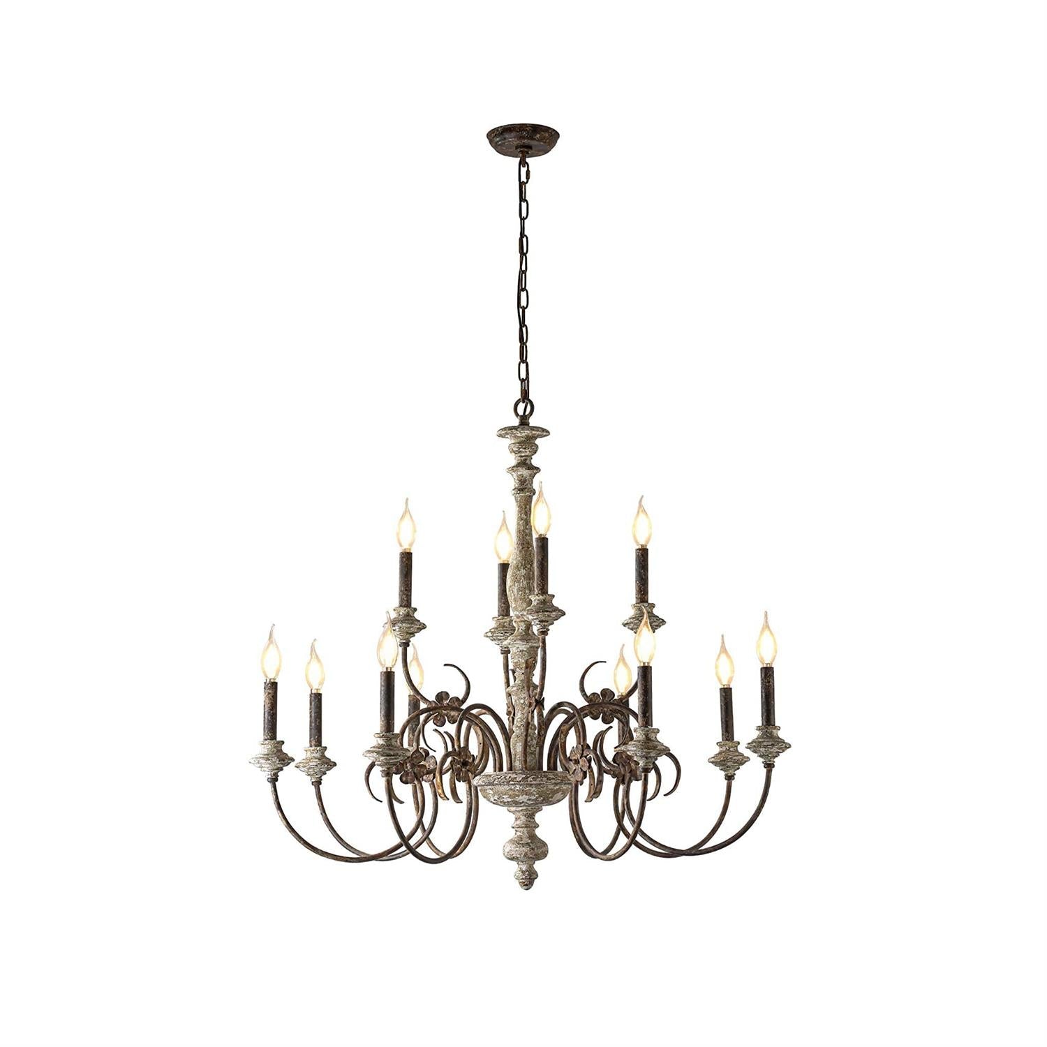 Waegnuvyn Lustre Métal Bougie Traditionnel Salon