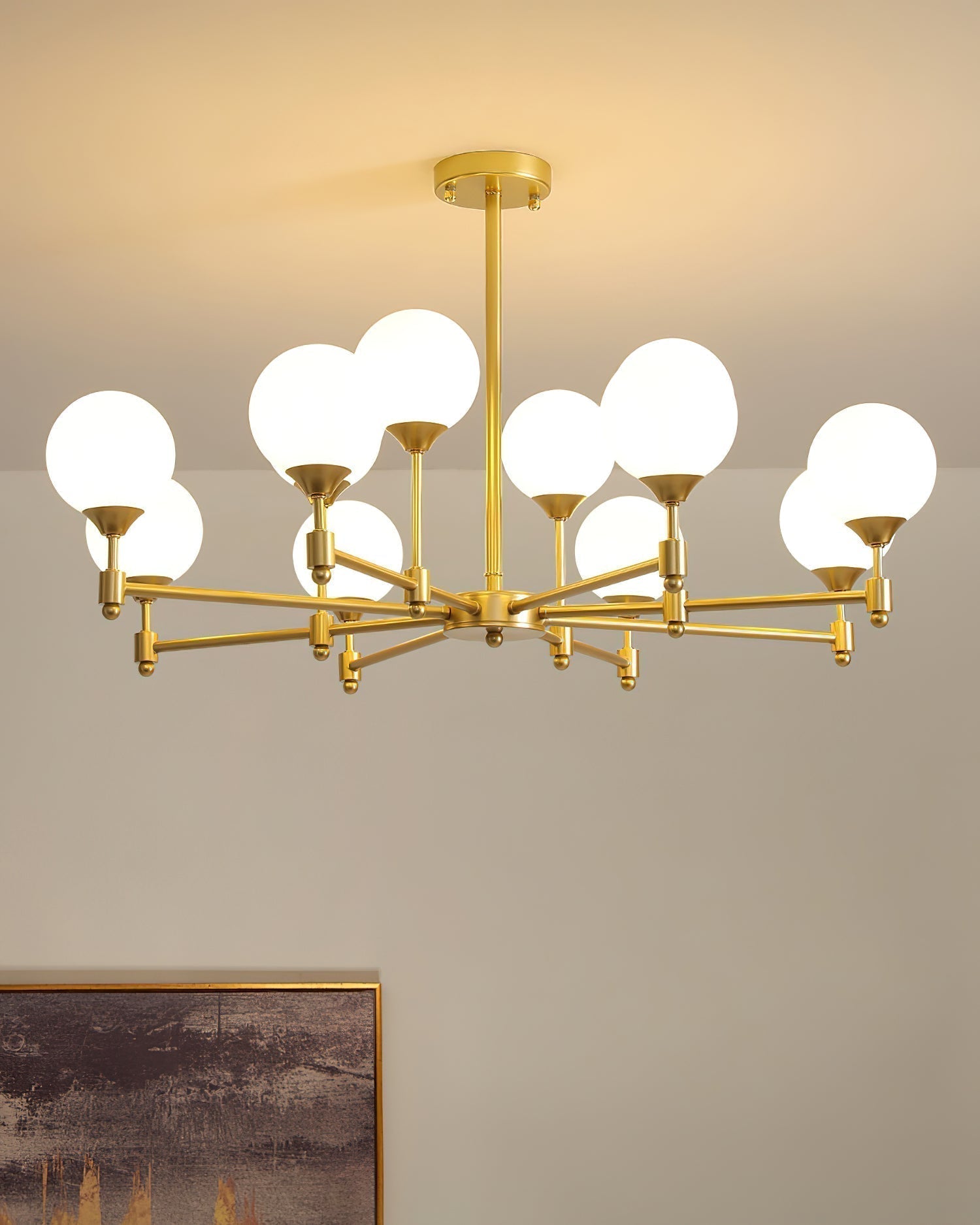 Solara Élégant Verre Lustre