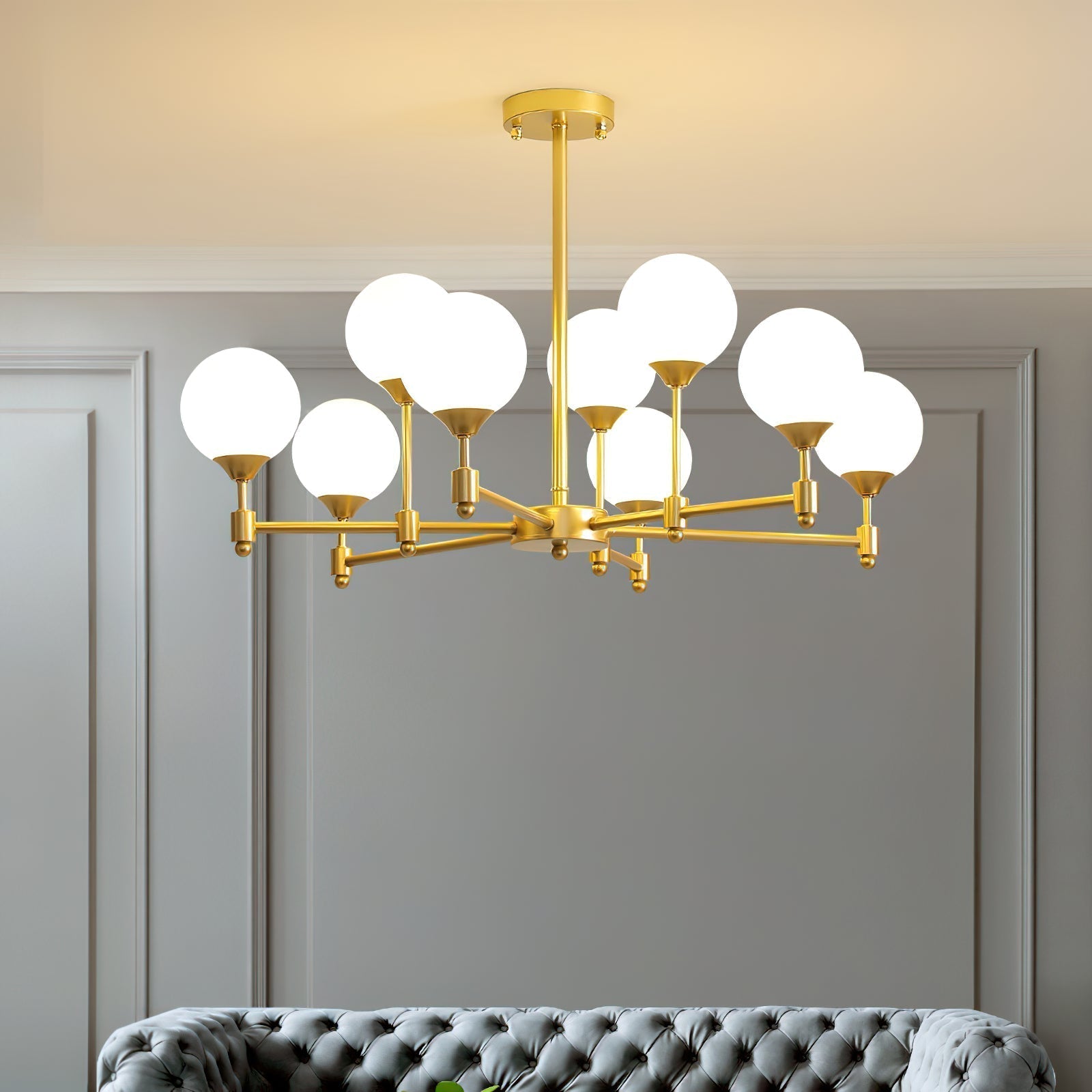 Vatnuvyi Lustre en Verre Globe