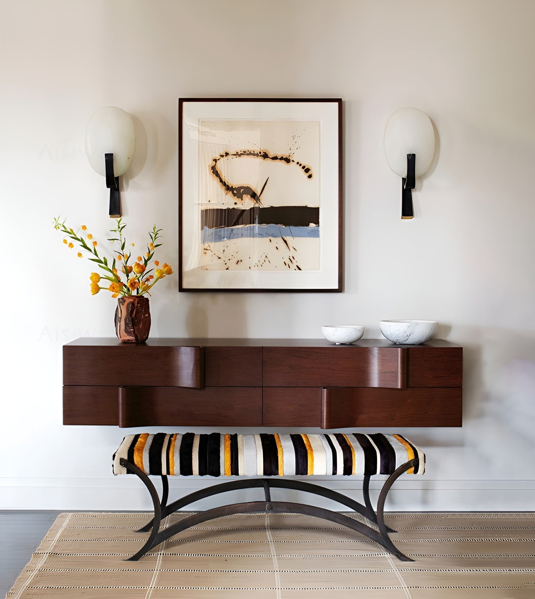 Althea Minimalist Alabaster Wall Lamp