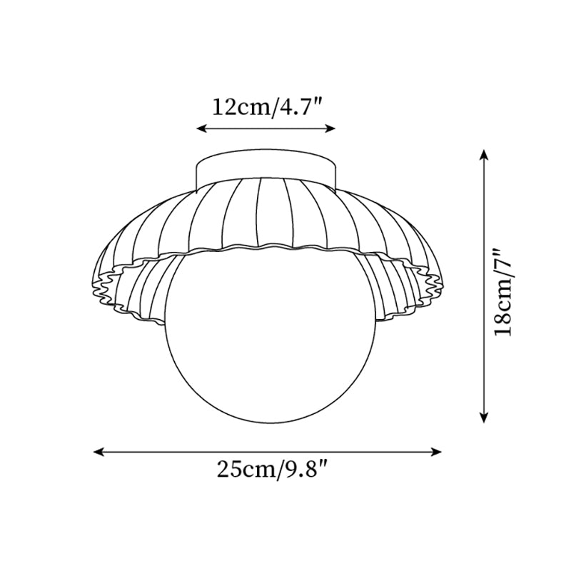 Scallop Plafonnier encastré Glow