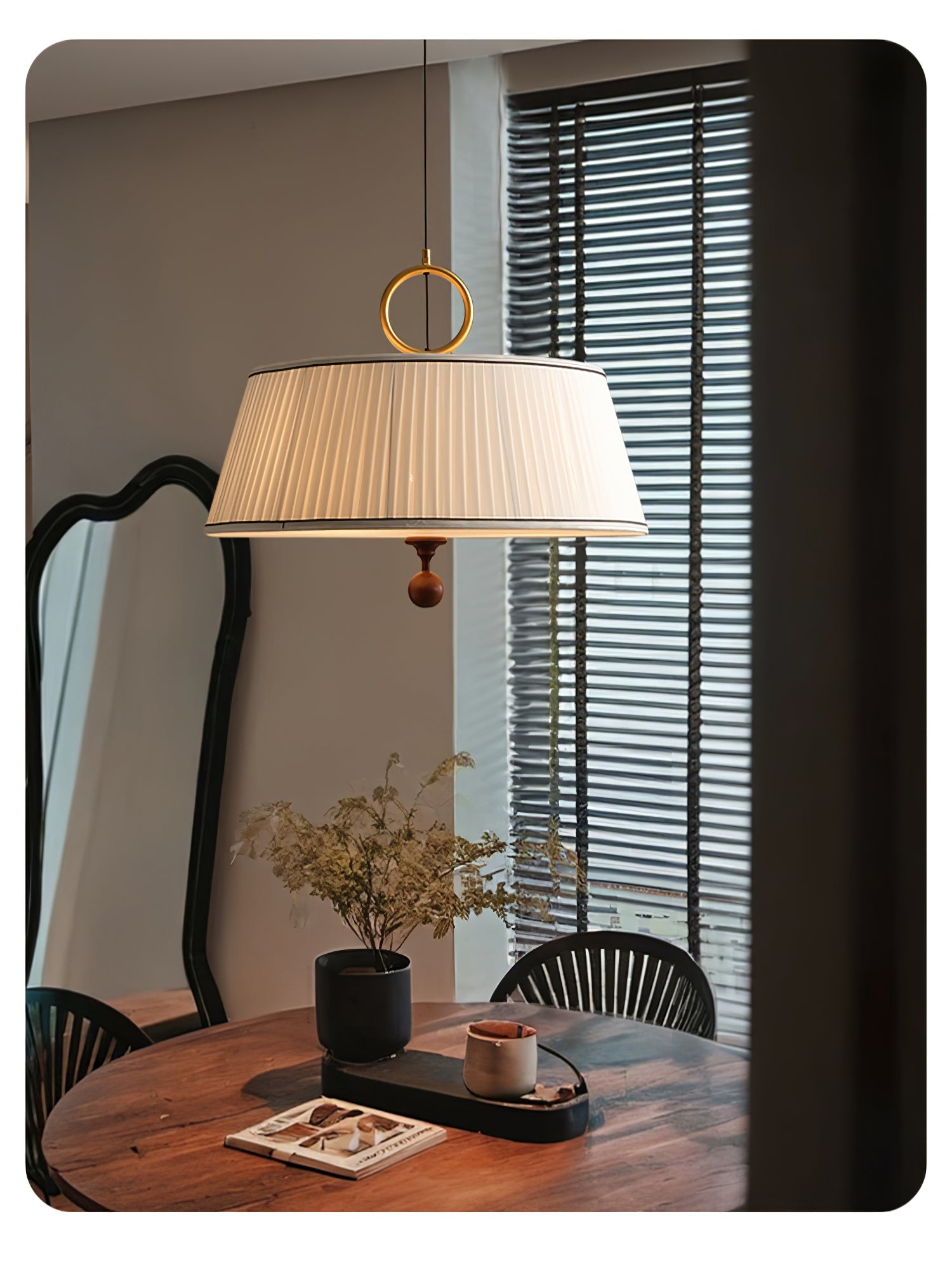 Zavaran Suspension en Bois Naturel et Tissu