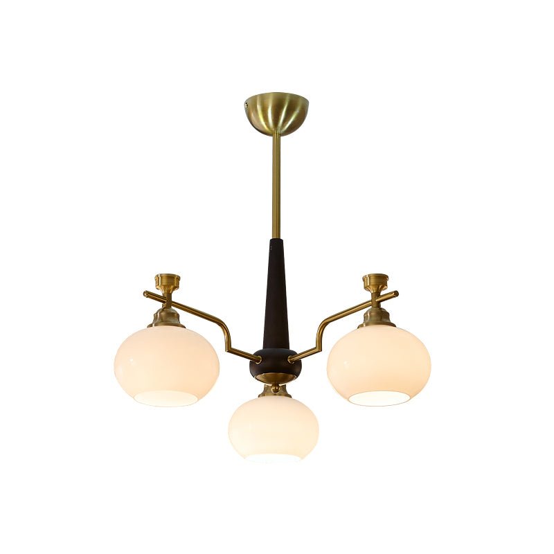 Velirara Lustre Traditionnel Unique Sphère Bois Verre