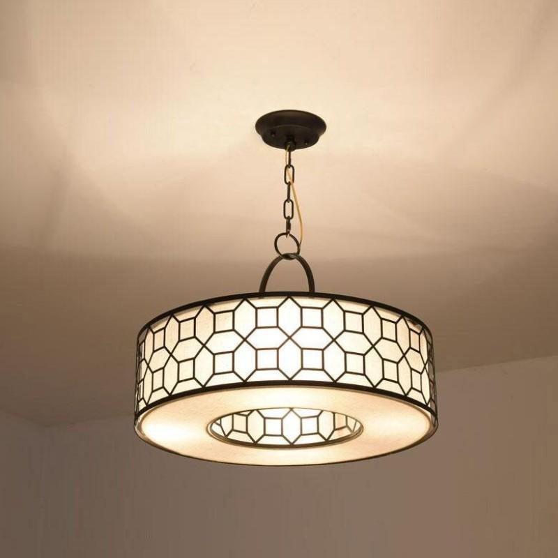 Arshaor Suspension Ronde en Cuivre et Verre Élégante