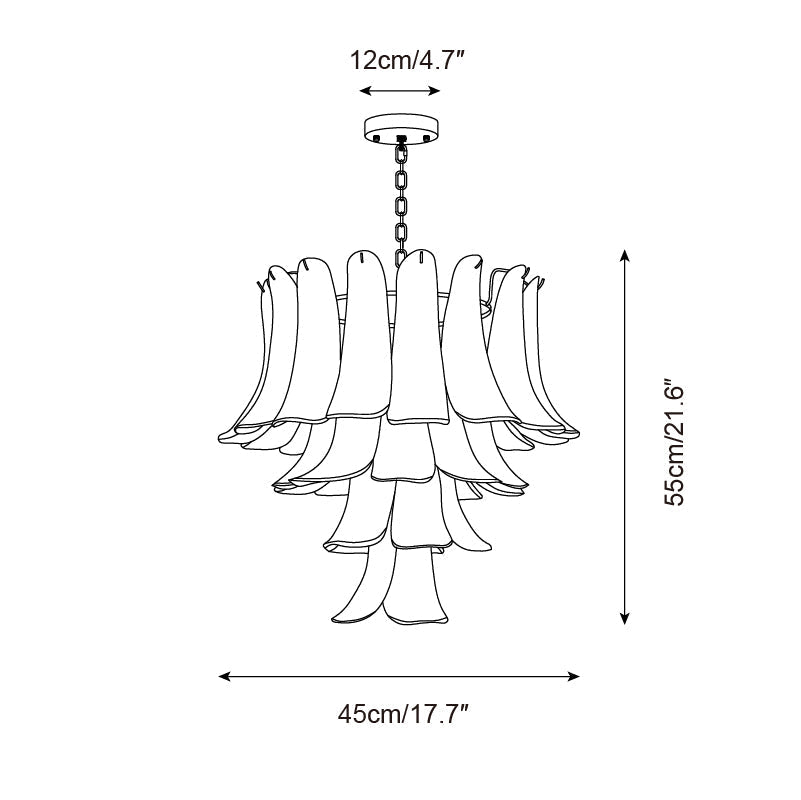 Alrinis Lustre Cascade Florale Fantaisie