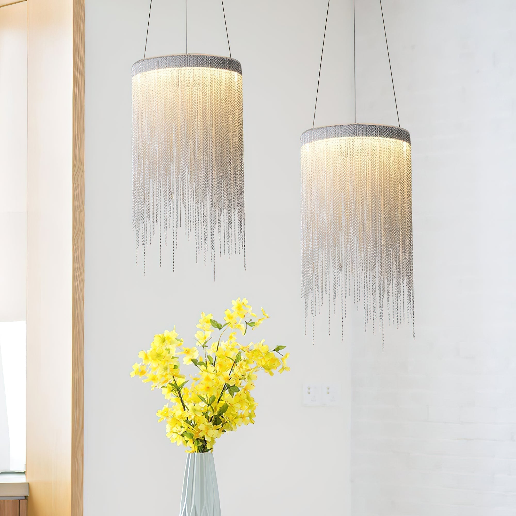 Arsoliel Suspension en Chaîne à Franges de Luxe Postmoderne