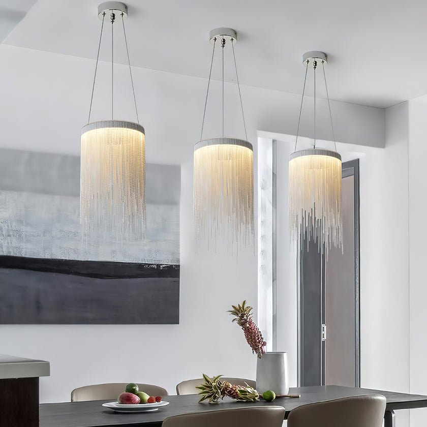 Arsoliel Suspension en Chaîne à Franges de Luxe Postmoderne