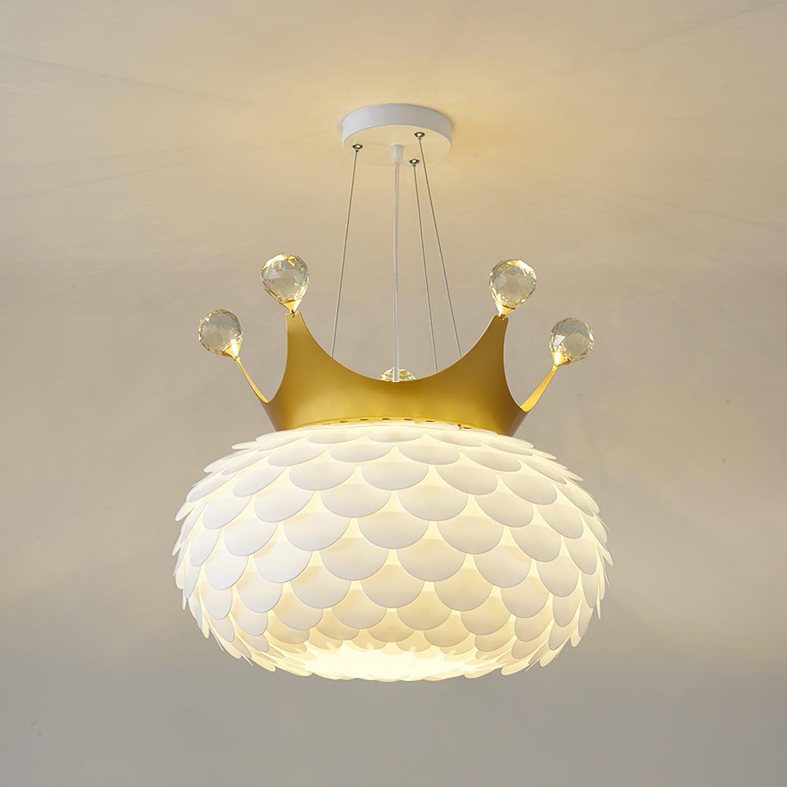Solara Lampe suspendue en acrylique à couronne festonnée fantaisiste