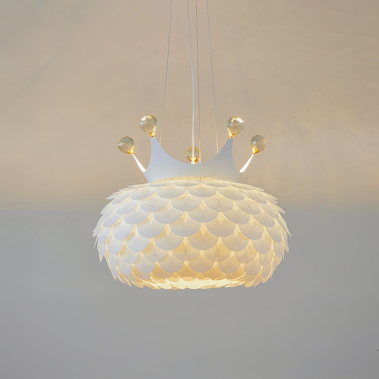 Solara Lampe suspendue en acrylique à couronne festonnée fantaisiste