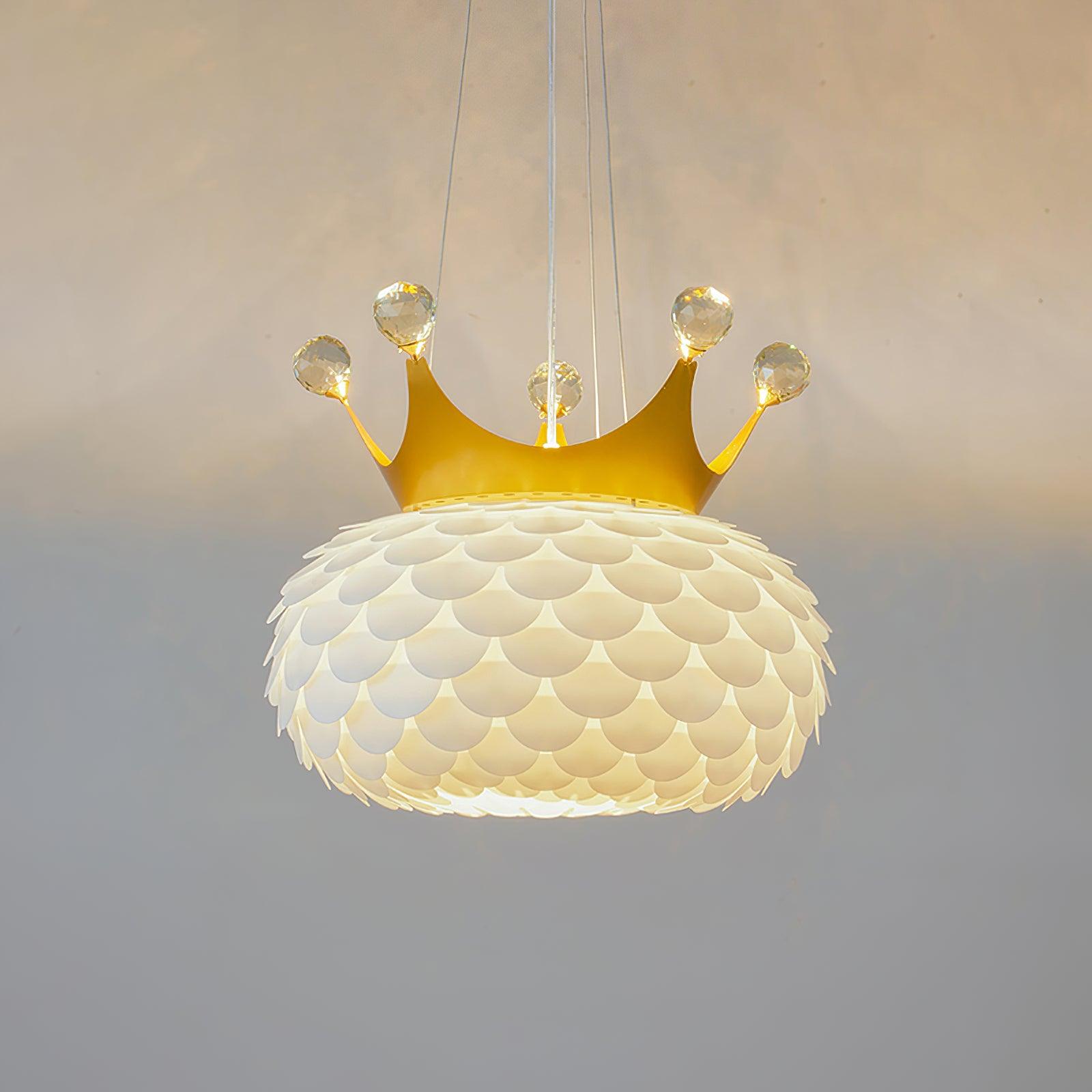 Solara Lampe suspendue en acrylique à couronne festonnée fantaisiste