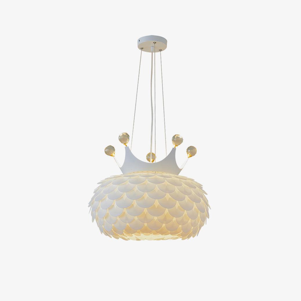 Solara Lampe suspendue en acrylique à couronne festonnée fantaisiste