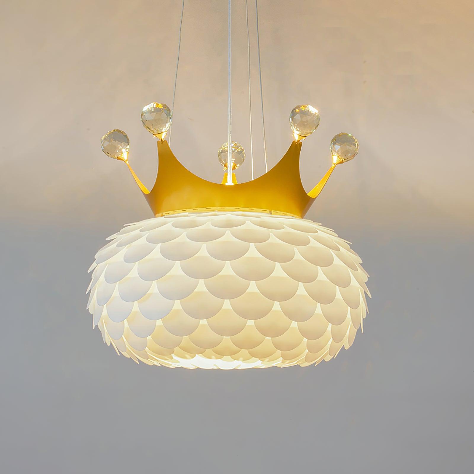 Solara Lampe suspendue en acrylique à couronne festonnée fantaisiste