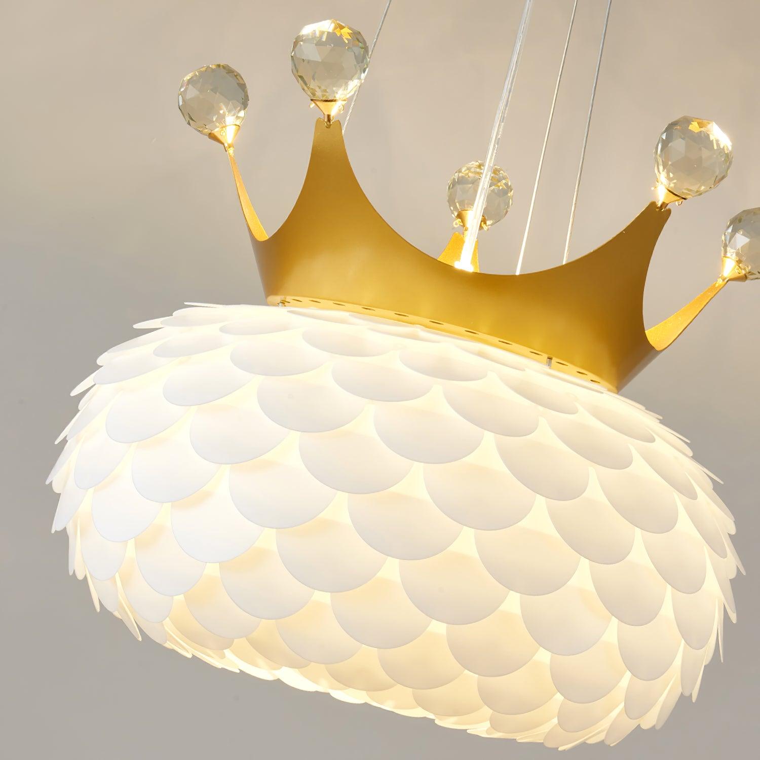 Solara Lampe suspendue en acrylique à couronne festonnée fantaisiste