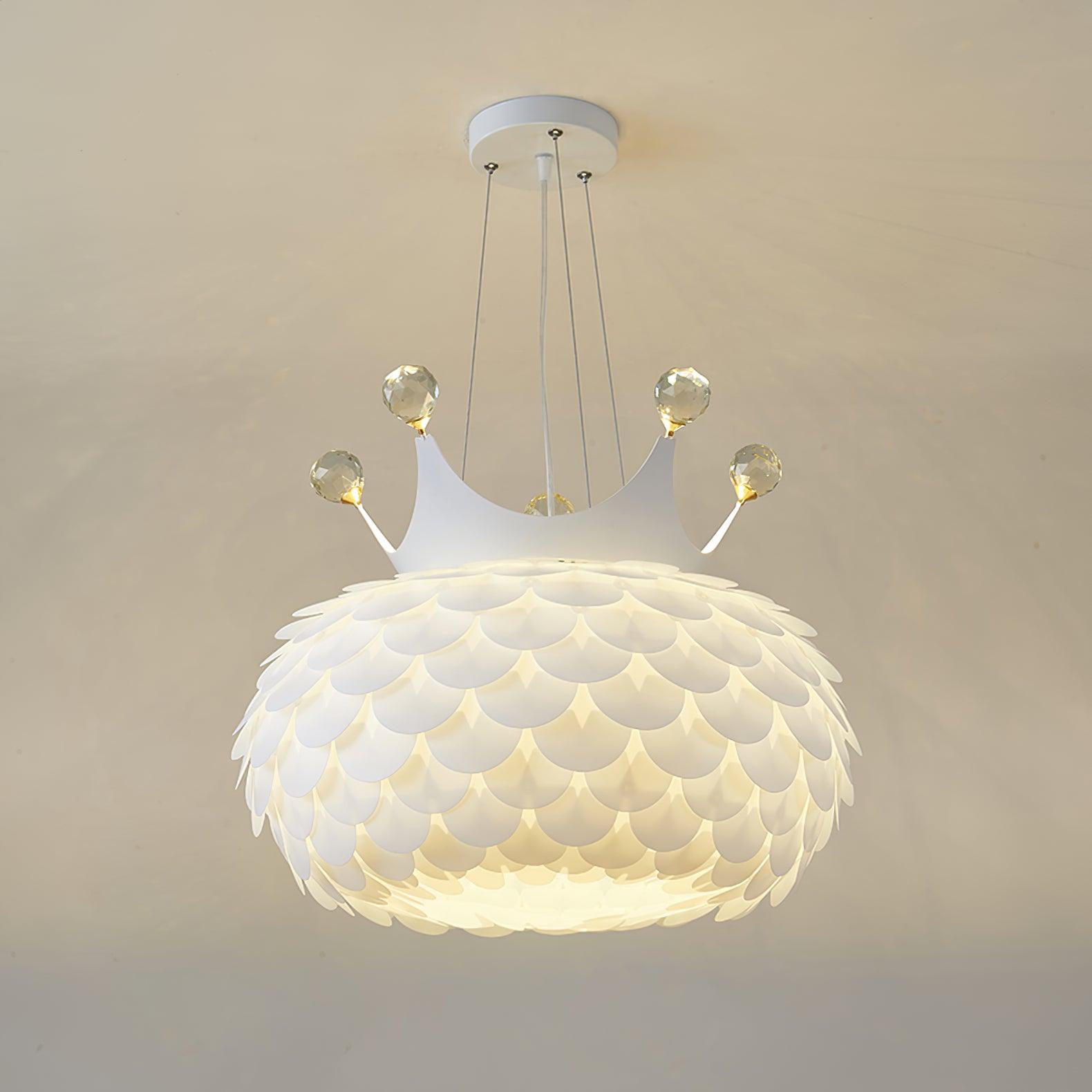 Solara Lampe suspendue en acrylique à couronne festonnée fantaisiste
