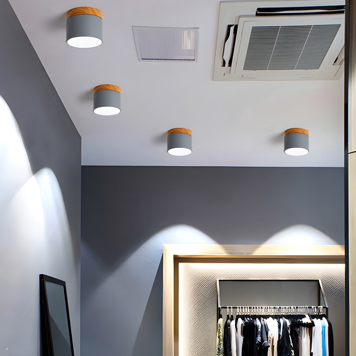 Caveleth Downlight de Surface en Bois Minimaliste Moderne