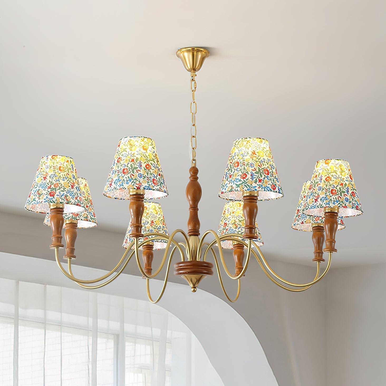 Florinda Lustre Abat-jour Tissu Floral