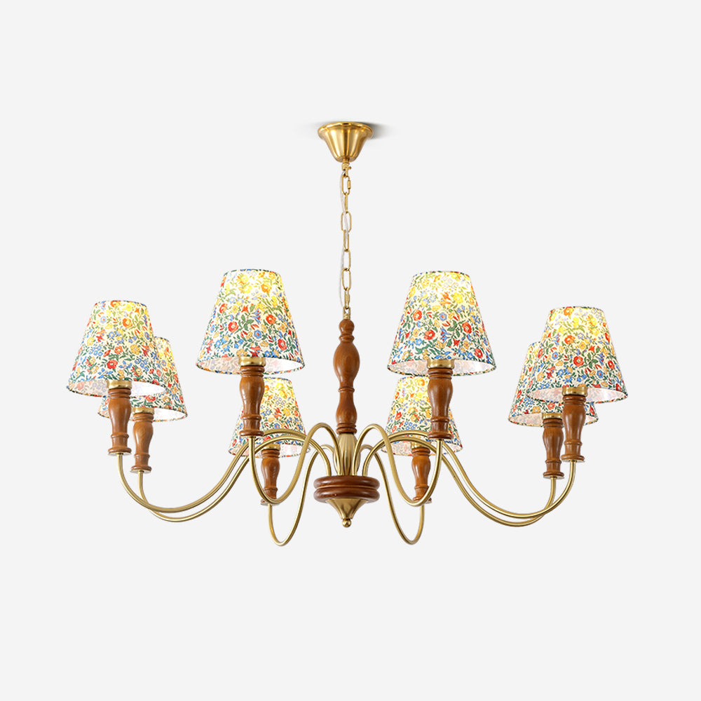 Florinda Lustre Abat-jour Tissu Floral