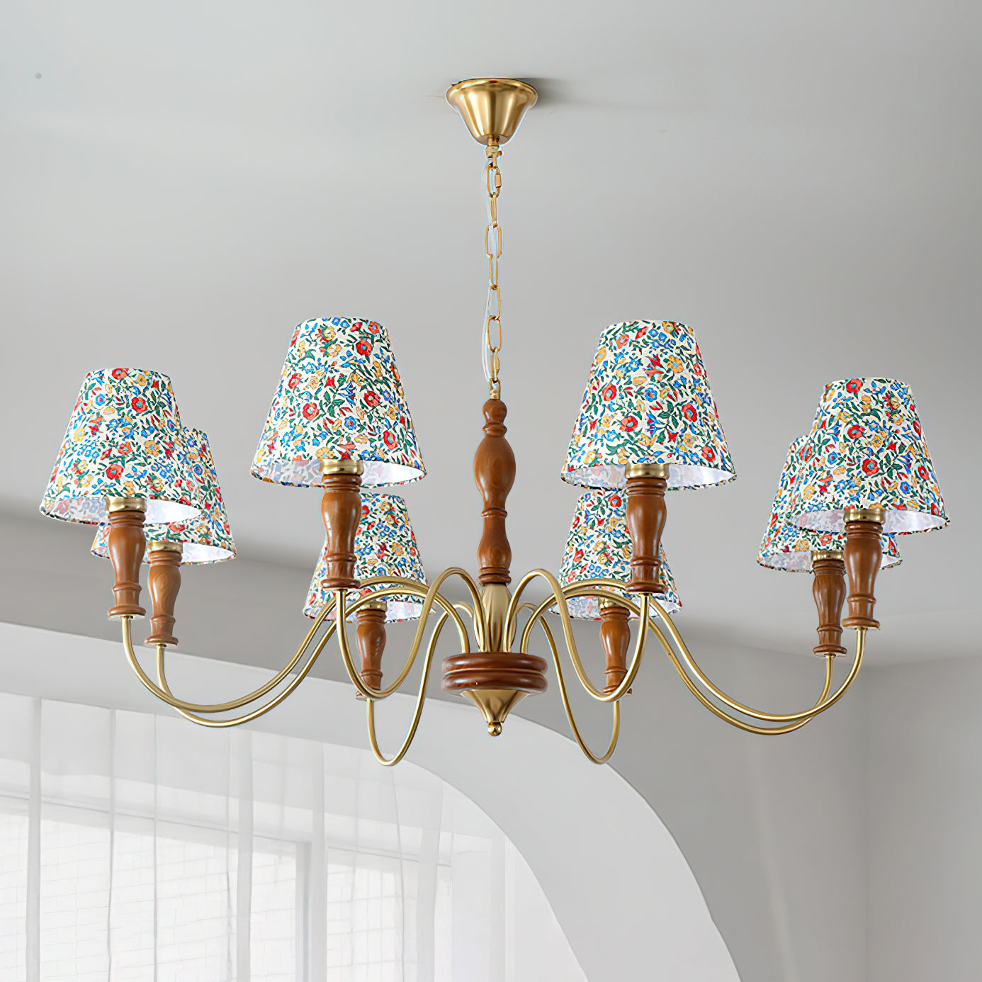 Florinda Lustre Abat-jour Tissu Floral