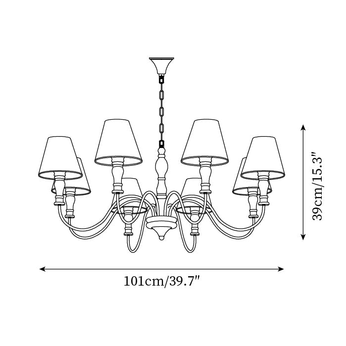 Florinda Lustre Abat-jour Tissu Floral