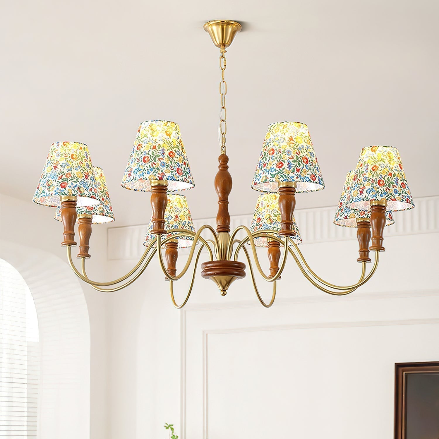 Florinda Lustre Abat-jour Tissu Floral