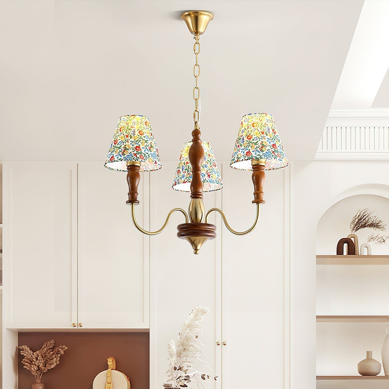 Florinda Lustre Abat-jour Tissu Floral