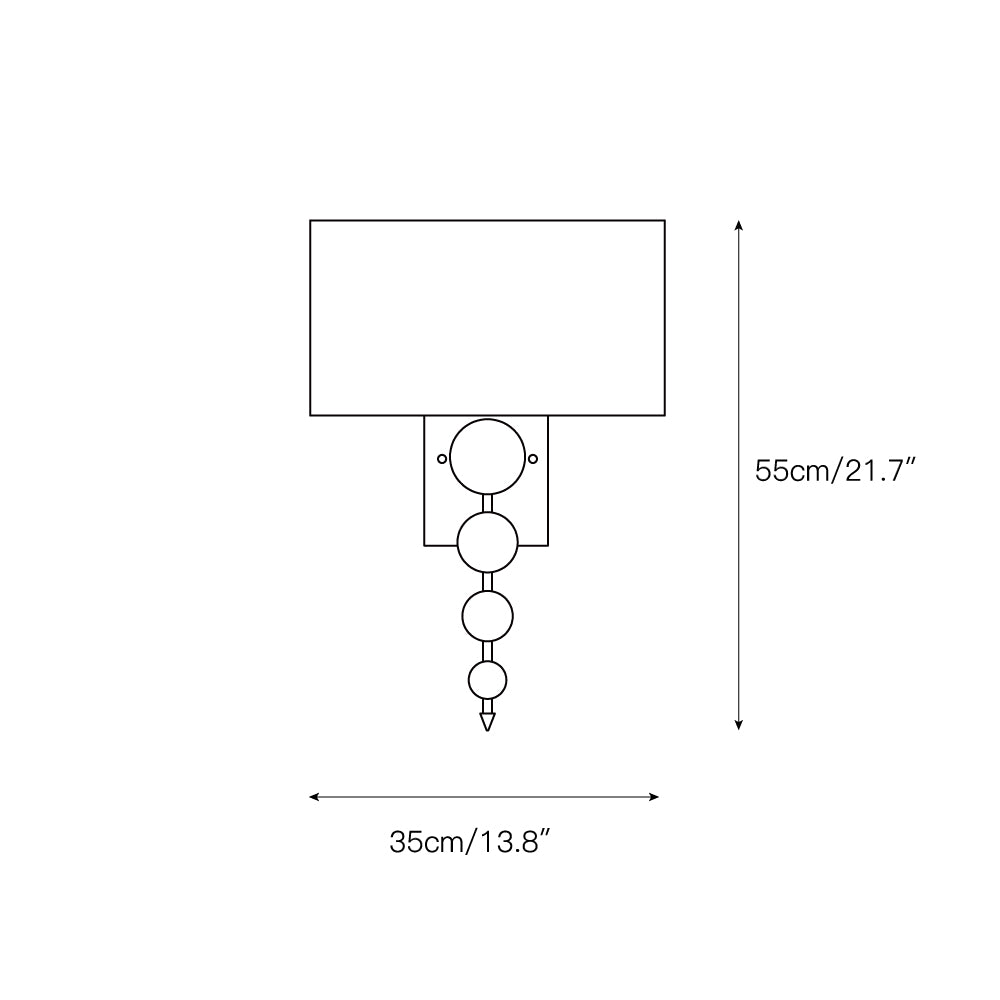 Eirikuvyn Applique Murale Métallique et Tissu Moderne Premium