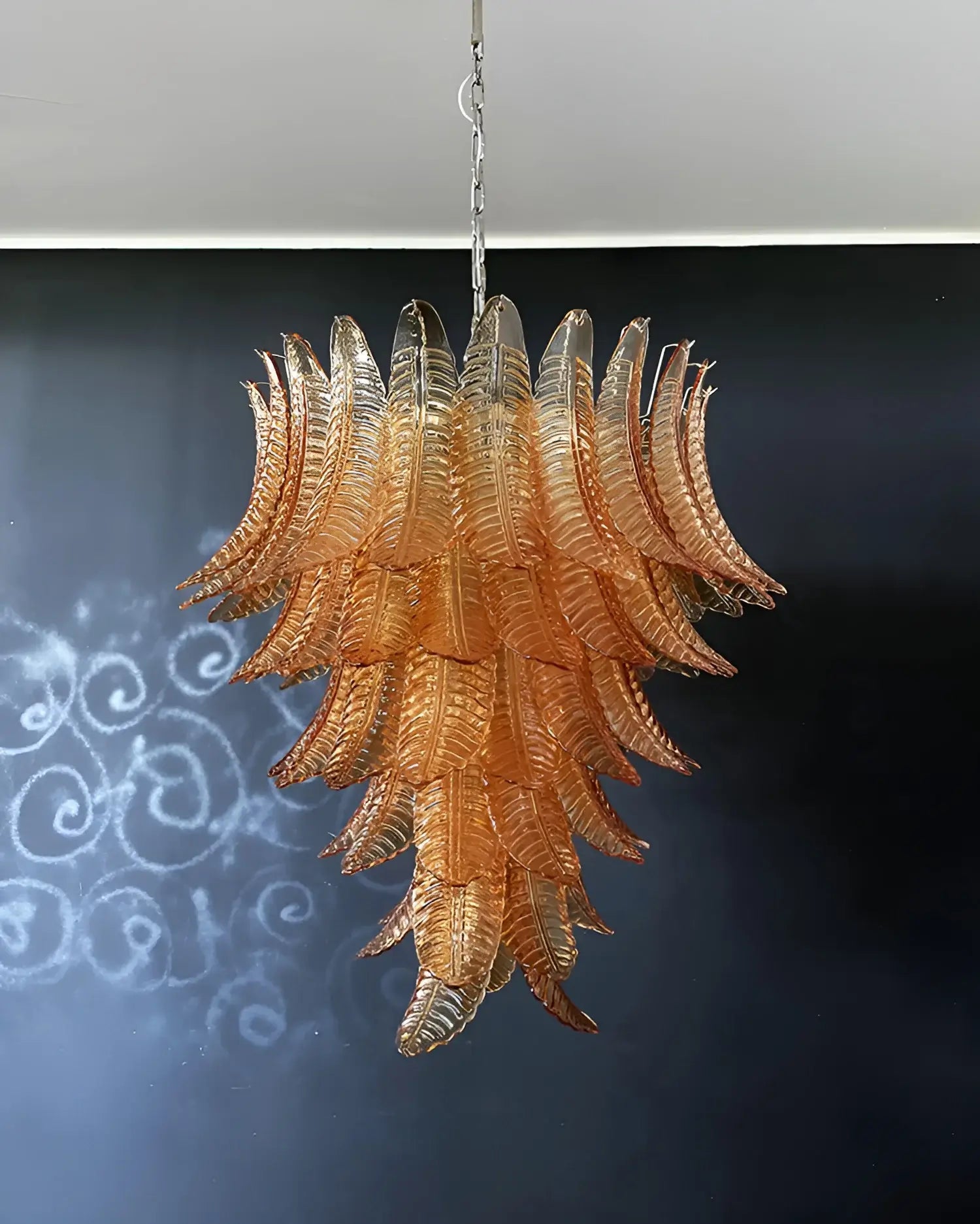 Aurora Lustre en Verre de Murano Ambre