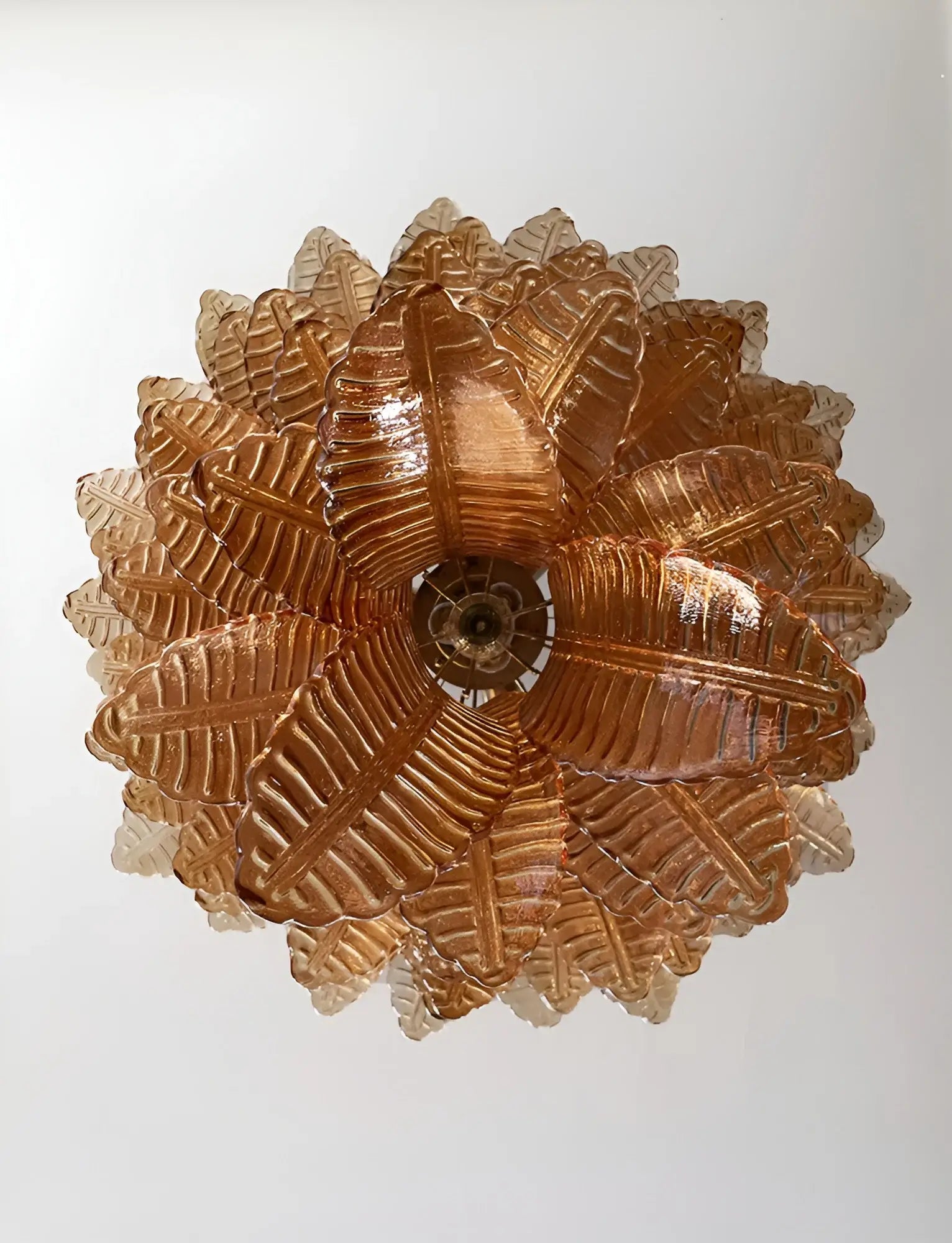 Aurora Lustre en Verre de Murano Ambre