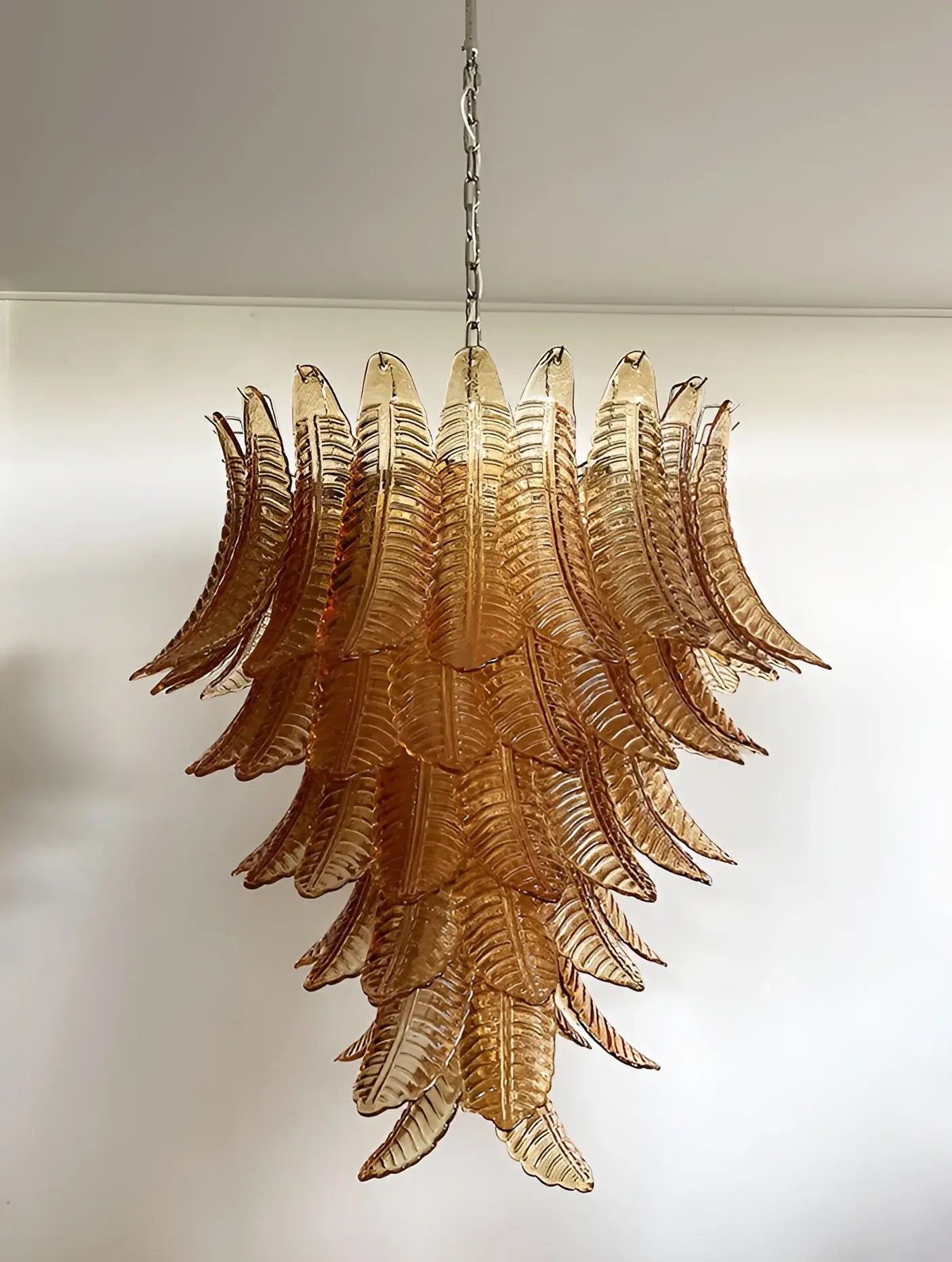 Aurora Lustre en Verre de Murano Ambre