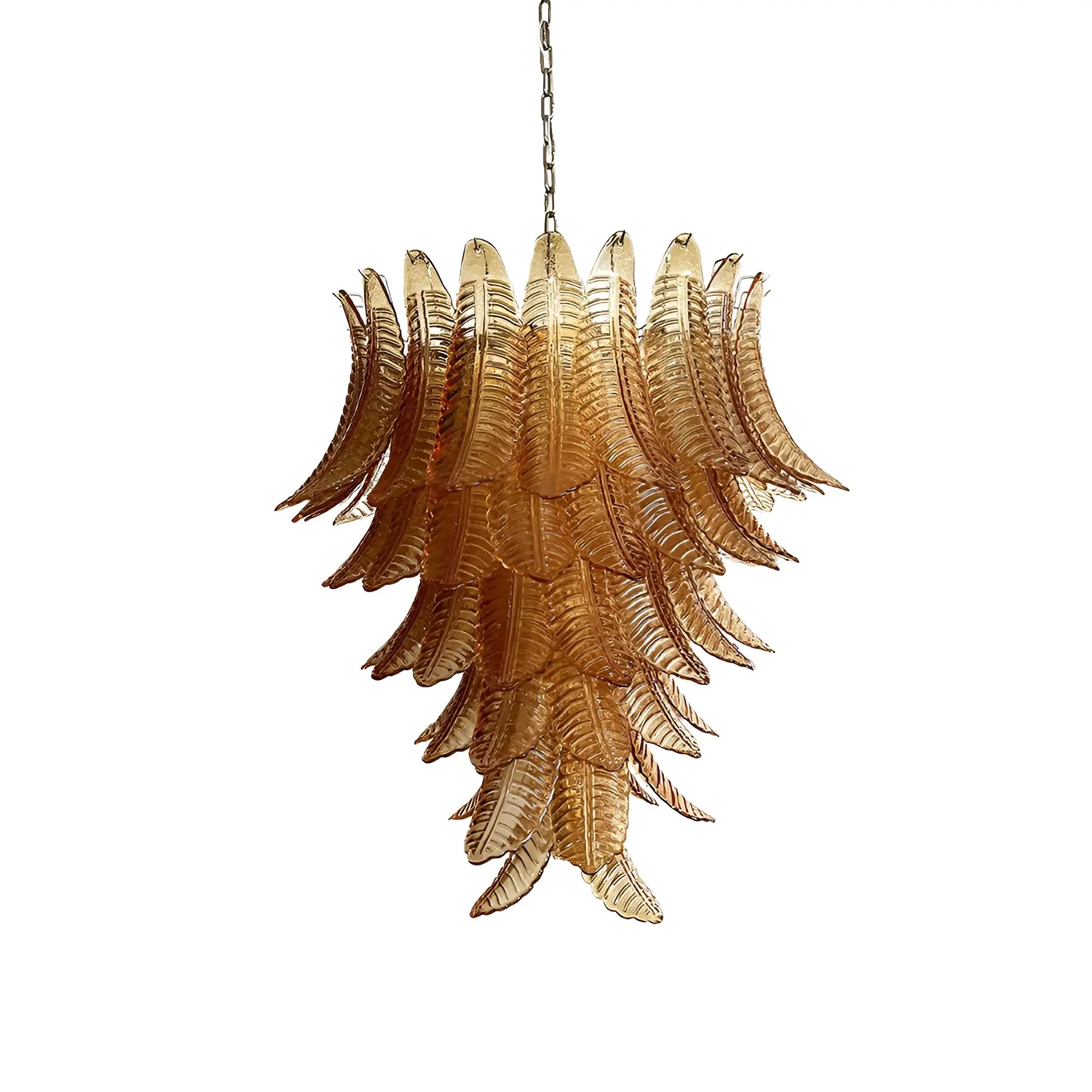 Aurora Lustre en Verre de Murano Ambre