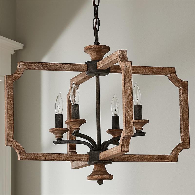 Eirikuvyi Suspension en Métal et Bois Lanterne Créativité Vintage