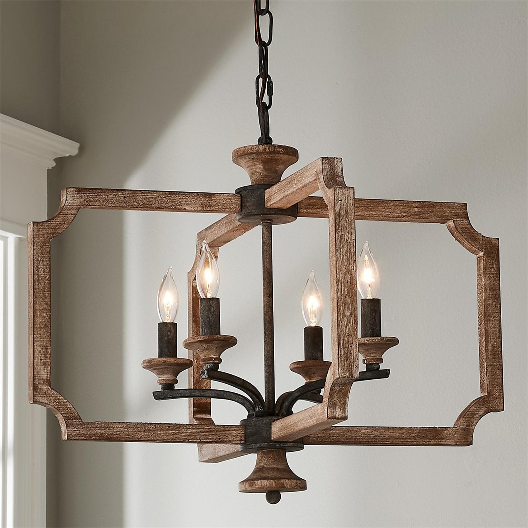 Eirikuvyi Suspension en Métal et Bois Lanterne Créativité Vintage