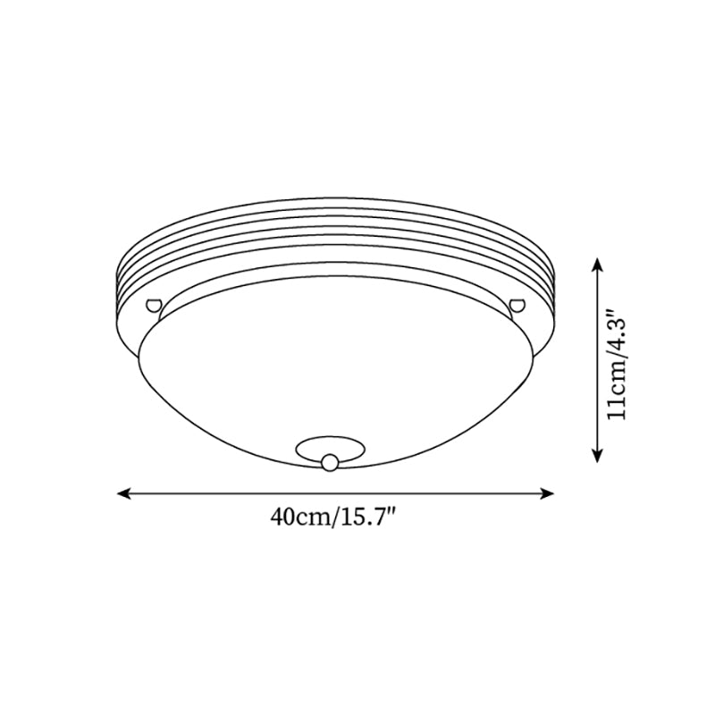 Povio Lampe Plafonnier Semi-Encastrée en Verre