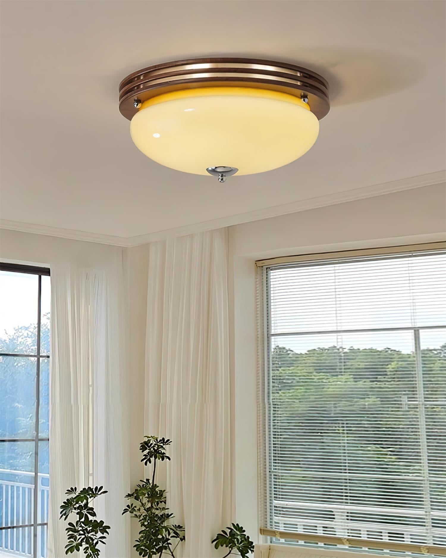 Povio Lampe Plafonnier Semi-Encastrée en Verre