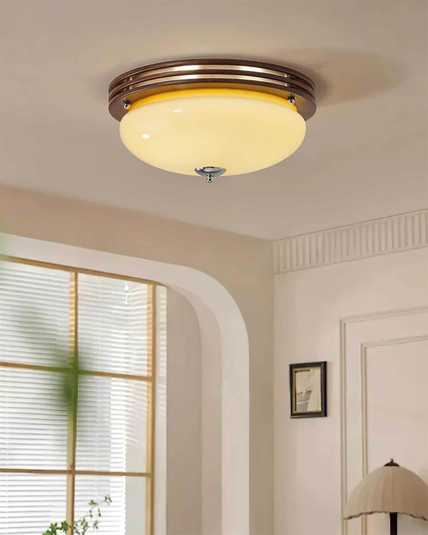 Povio Lampe Plafonnier Semi-Encastrée en Verre