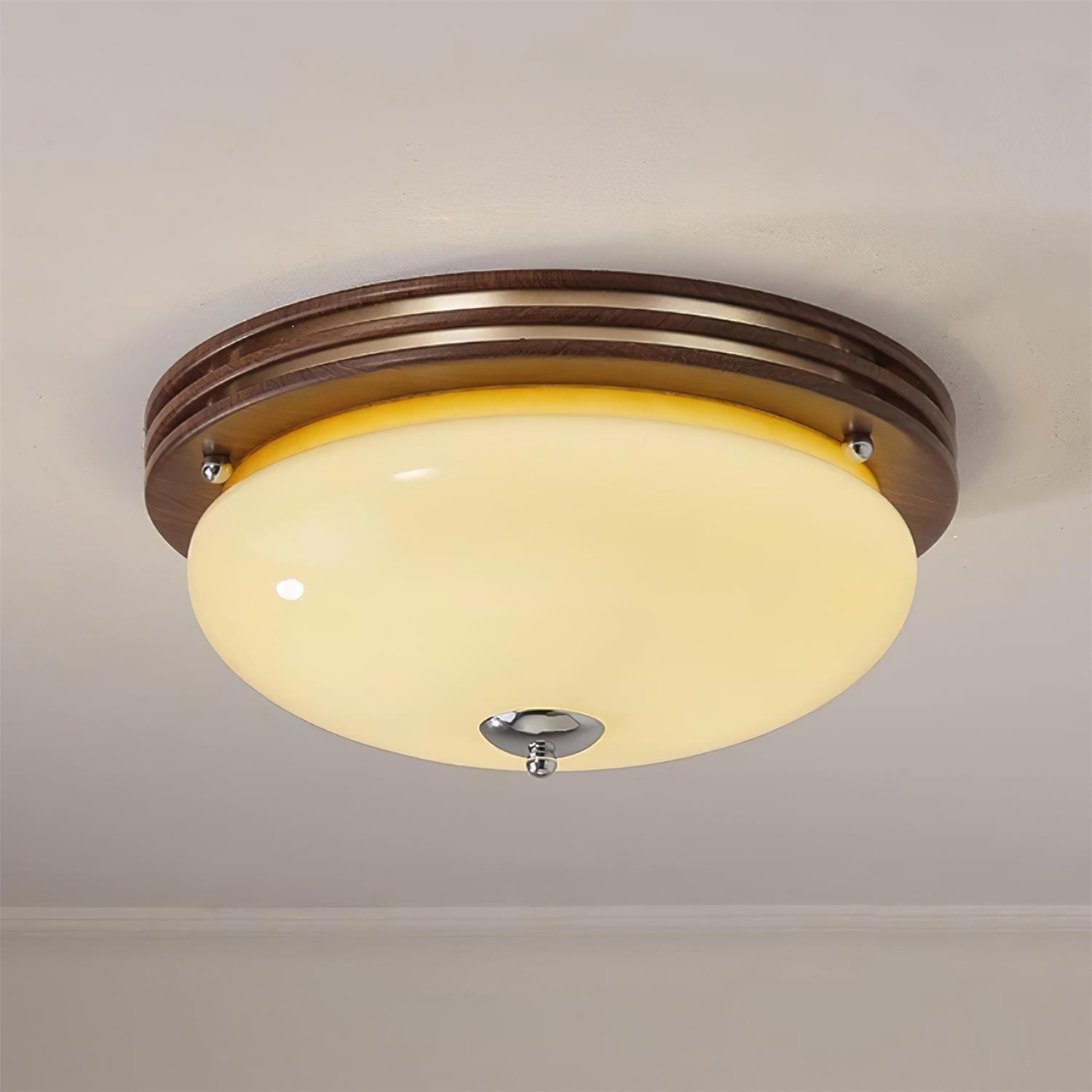 Povio Lampe Plafonnier Semi-Encastrée en Verre