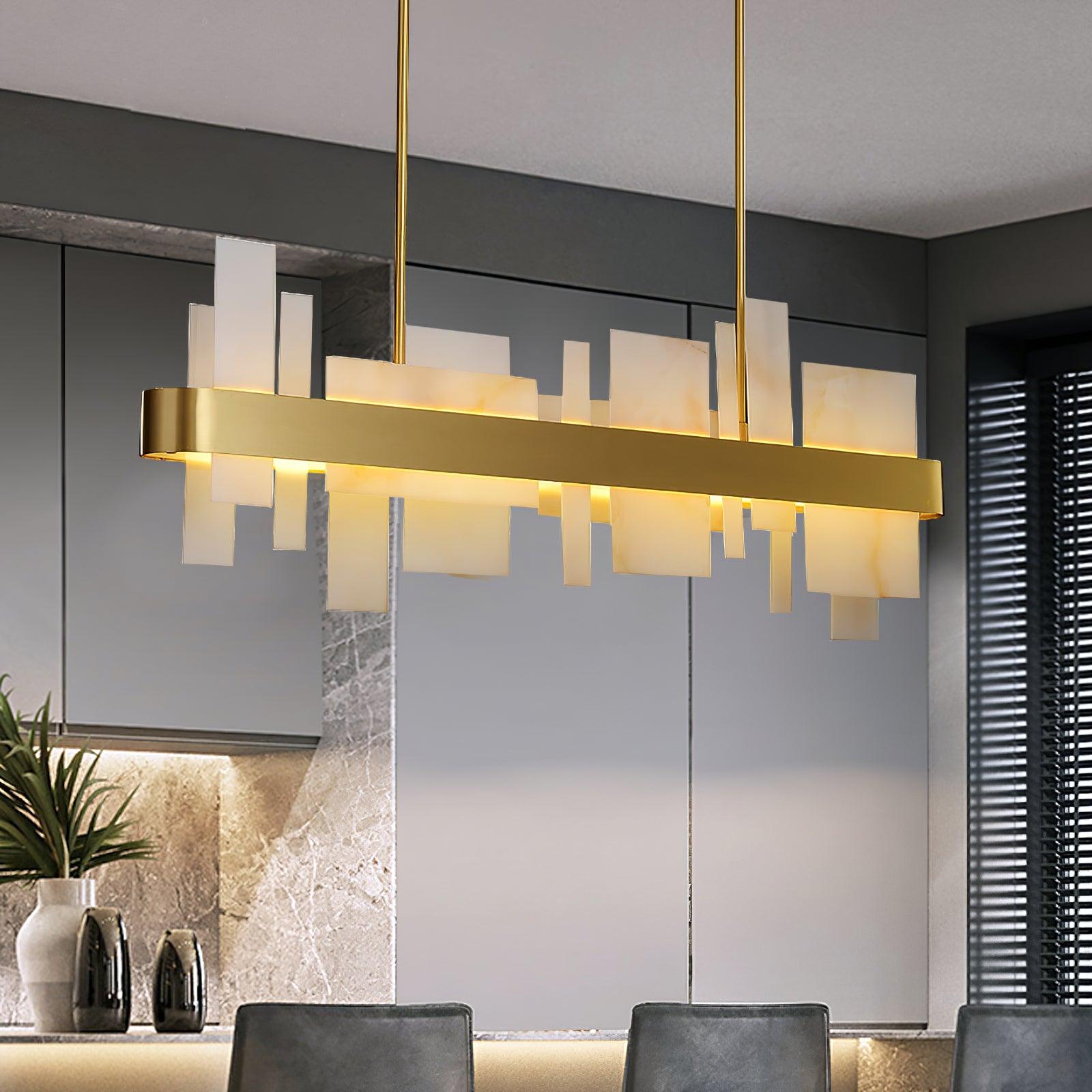 Lustra Lustre en Cuivre Acrylique Salle à Manger