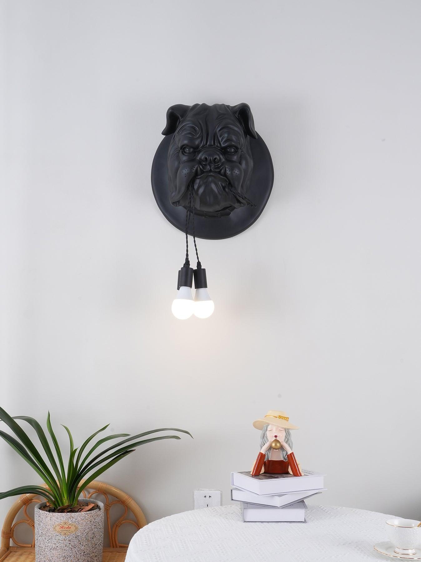 Lustra Applique Murale Sculpture Bulldog Fantaisiste
