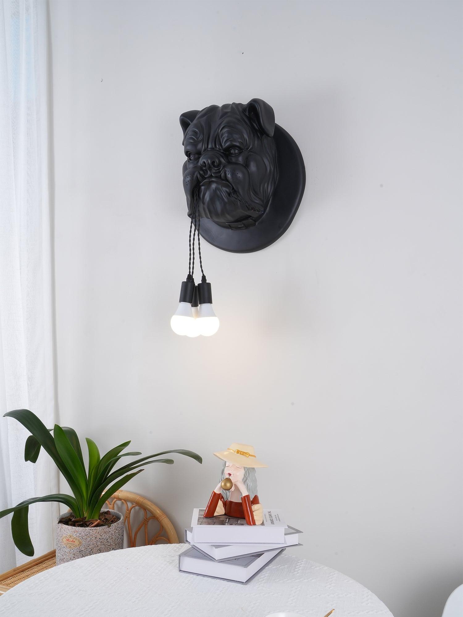 Lustra Applique Murale Sculpture Bulldog Fantaisiste